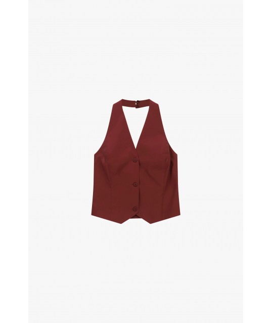 Deep Neck Vests with Button Fastening Dixie
