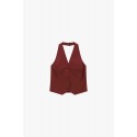 Gilet Scollo Profondo Chiusura Con Bottoni Dixie