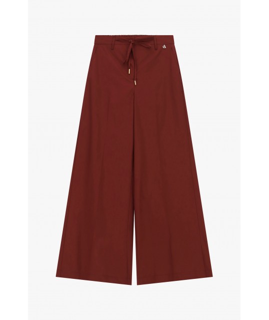 Palazzo Trousers With Drawstring Waist And Metallic Detailing Dixie