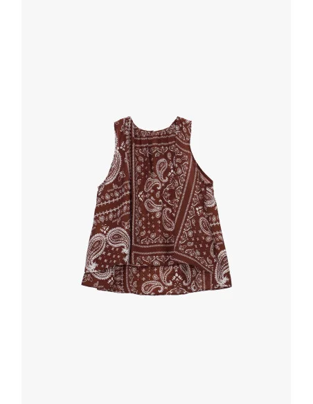 Top Svasato Con Stampa Paisley Patchwork Dixie