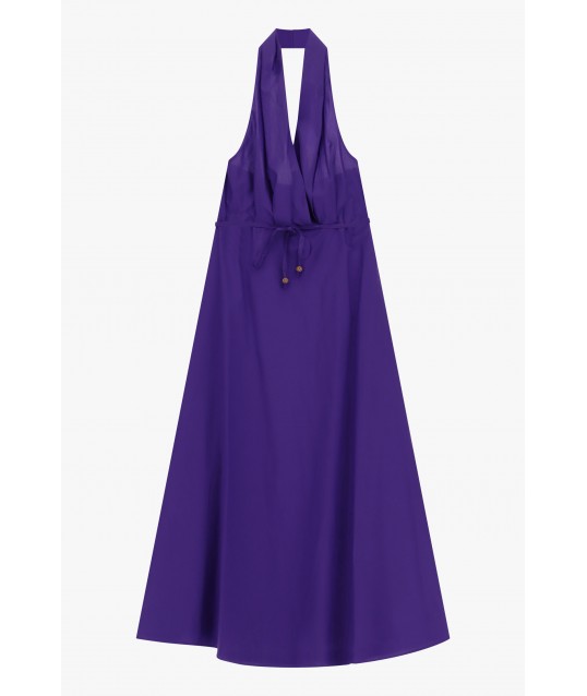 Long Dress American Neckline And Belt Dixie