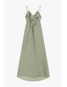 Long Dress Thin Straps With Front Ruffle Dixie 2
