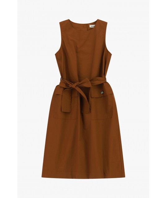 Robe sans manches avec ceinture et poches sur le devant Dixie