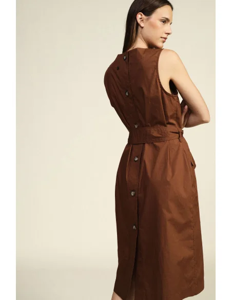 Robe sans manches avec ceinture et poches sur le devant Dixie