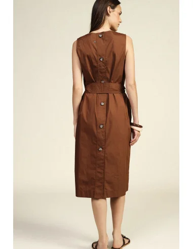 Robe sans manches avec ceinture et poches sur le devant Dixie