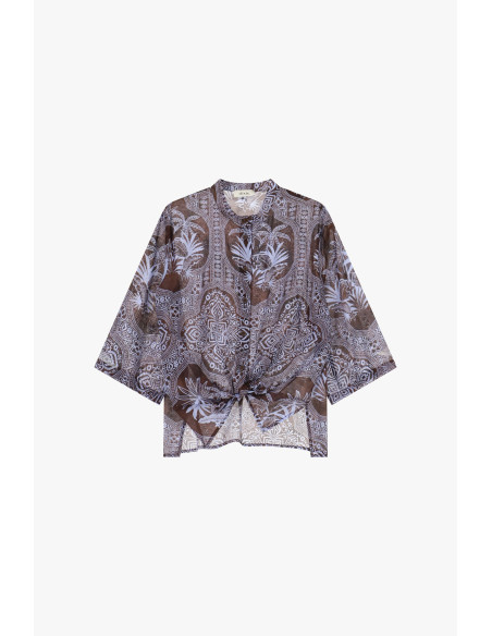 Fantasy Shirt With Front Knot And Wide Sleeves Dixie