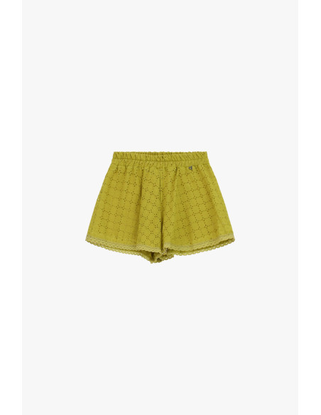Perforated Shorts With Scalloped Edge And Elasticated Waist Dixie
