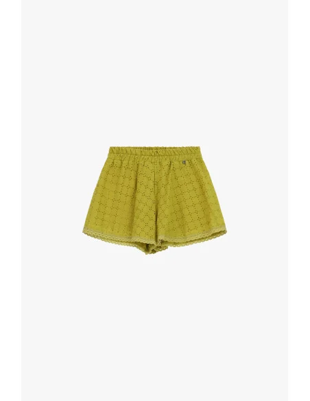 Shorts Traforati Con Bordo Smerlato E Vita Elasticizzata Dixie