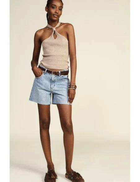 Shorts Regular-Fit In Denim Con Fondo Sfrangiato Dixie