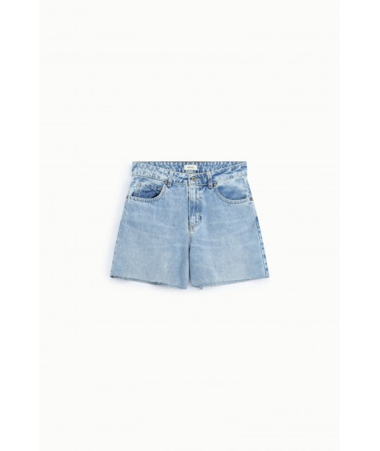 Shorts Regular-Fit In Denim Con Fondo Sfrangiato Dixie