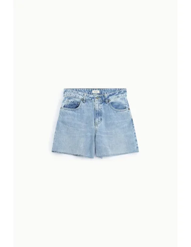 Short en denim à coupe régulière et fond effiloché Dixie