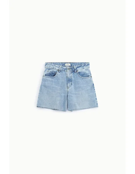 Short en denim à coupe régulière et fond effiloché Dixie