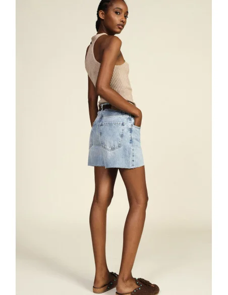 Regular-Fit Denim Shorts With Frayed Bottom Dixie