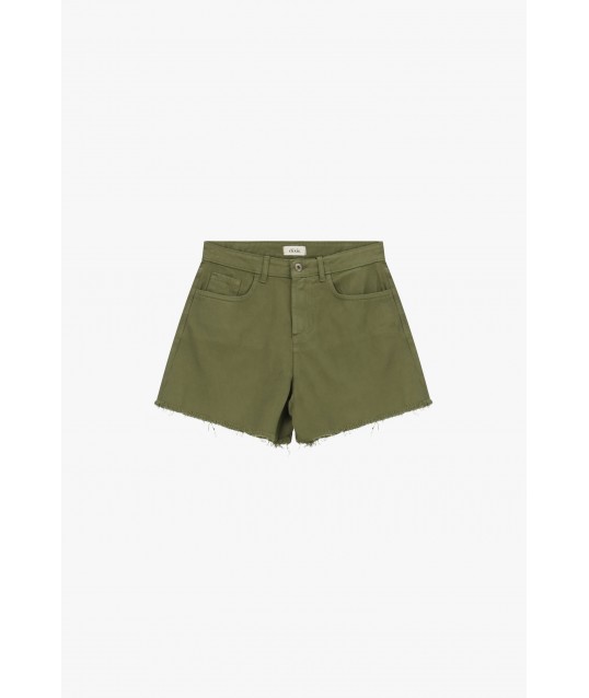 Regular-Fit Shorts With Frayed Details And Dixie Pockets