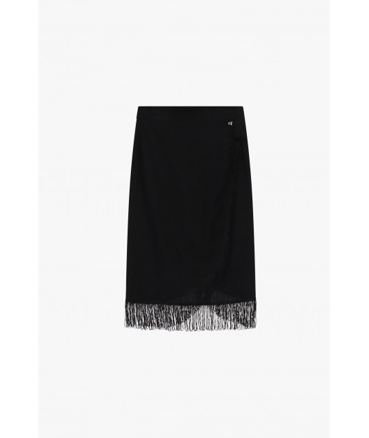 Wallet Skirt With Fringes And Dixie Belt
