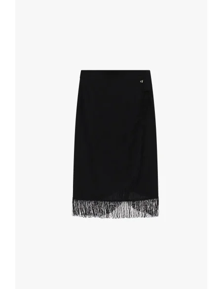 Jupe portefeuille avec franges et ceinture Dixie