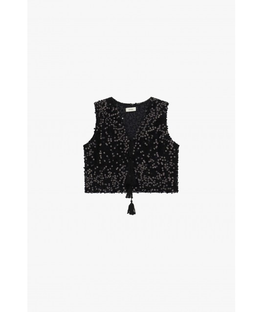 Top Traforato Con Laccetti E Dettagli Decorativi Dixie