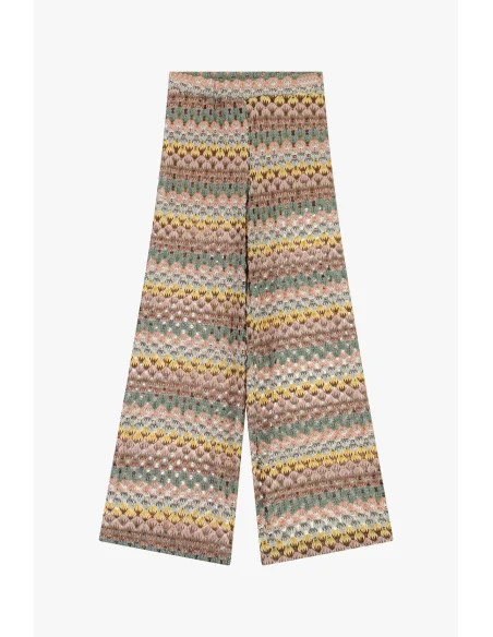 Pantaloni Palazzo Lavorati A Maglia A Fantasia Geometrica Dixie