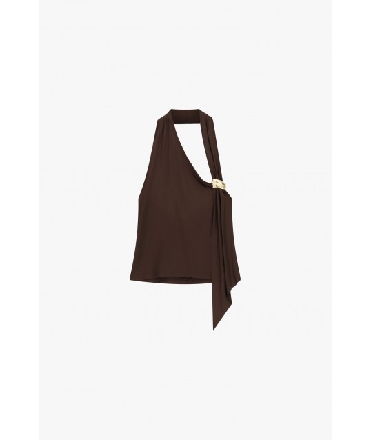 Asymmetrical Top Jewel Detail Dixie Brooch