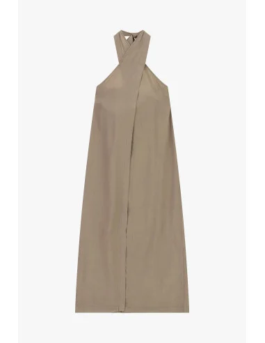 Long Sleeveless Top With Cross Neckline Dixie