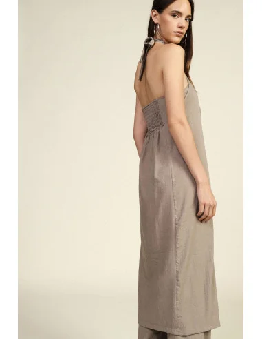 Long Sleeveless Top With Cross Neckline Dixie