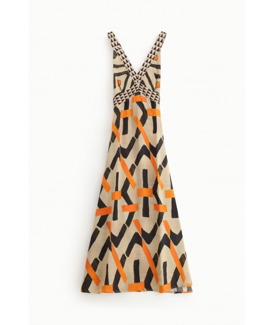Long Dress With Eye-catching Geometric Pattern Dixie