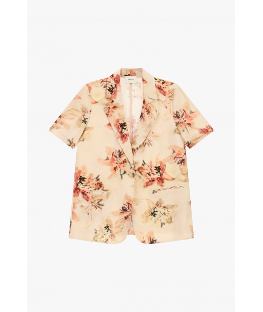 Blazer Fantasia Floreale Maniche Corte Dixie