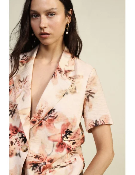 Blazer Fantasia Floreale Maniche Corte Dixie