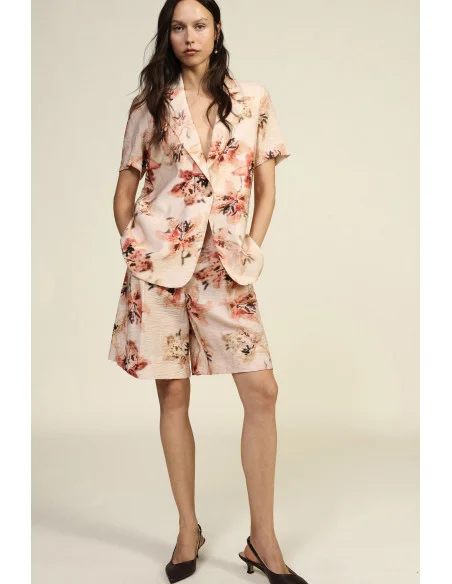 Short regular fit taille haute à imprimé floral Dixie