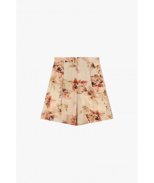 Regular-Fit High Waisted Shorts With Floral Print Dixie