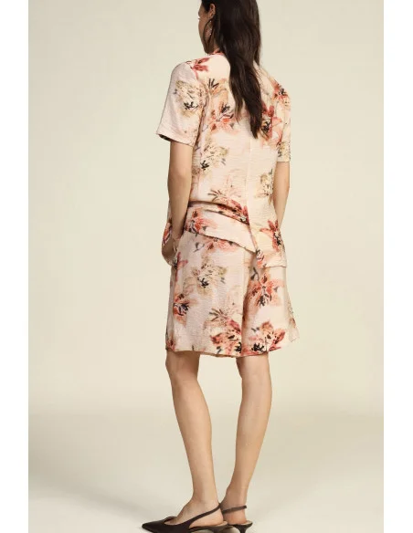 High-Waisted Regular-Fit Shorts with Floral Print Dixie