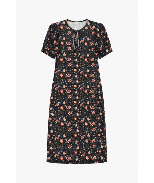 Abito Midi Fantasia Floreale Con Scollo A V Dixie