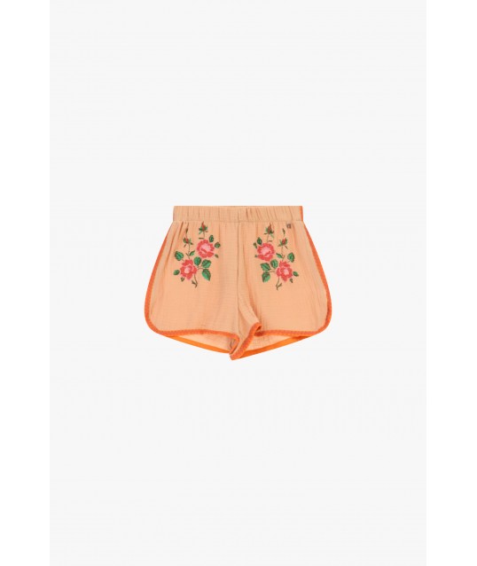 Shorts Ricamati A Vita Elasticizzata Profili A Contrasto Dixie