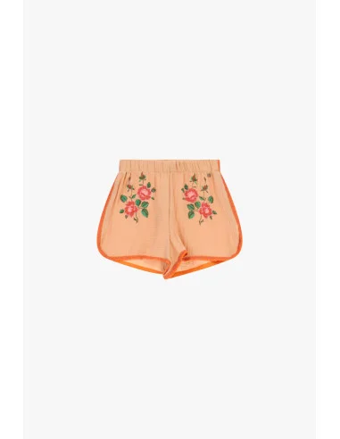 Shorts Ricamati A Vita Elasticizzata Profili A Contrasto Dixie