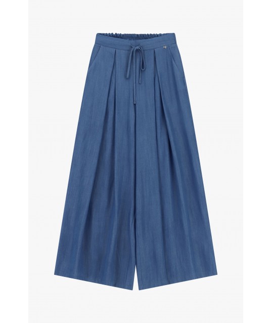 Pantalon Palace avec plis et ceinture élastiquée Dixie