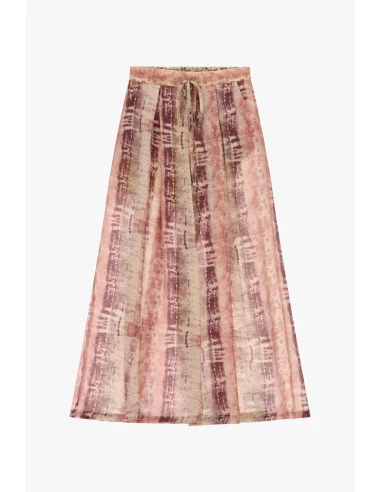 Pantalon palazzo imprimé tie-dye avec cordon de serrage Dixie