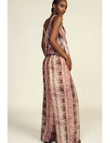 Pantaloni Palazzo Stampa Tie-Dye Con Coulisse Dixie