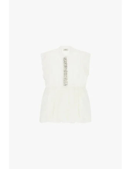 Top with Ruffle and Decorative Front Details Dixie