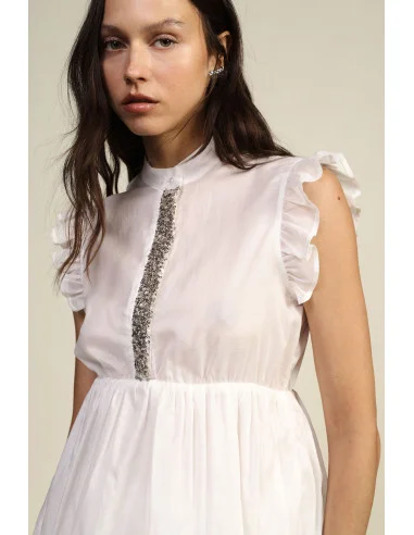 Top with Ruffle and Decorative Front Details Dixie