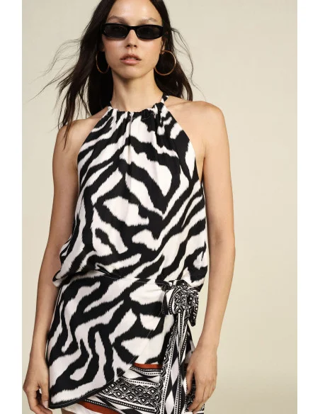 Dixie Animal Print Thin Straps Top