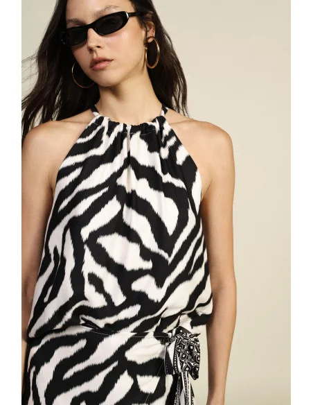 Dixie Animal Print Thin Straps Top
