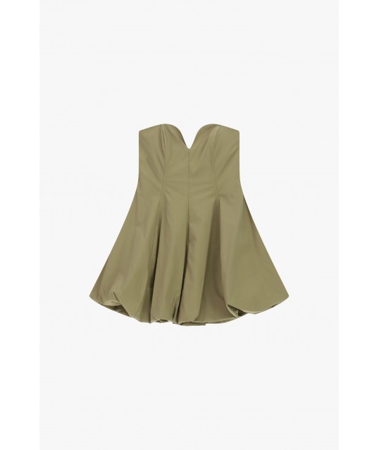 Abito Corto Bustier Drappeggiato Senza Spalline Dixie