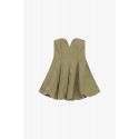 Robe courte bustier drapée sans bretelles Dixie