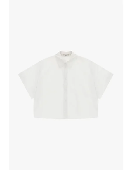 Camicia Cropped Maniche Corte Taglio Boxy Dixie