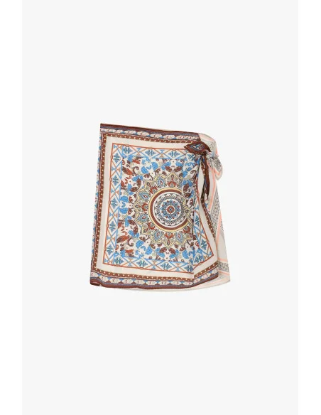 Gonna Corta A Portafoglio Con Stampa Foulard Dixie