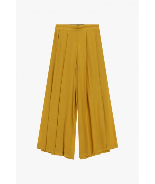 Pantalon palazzo à plis sur le devant et taille haute Dixie