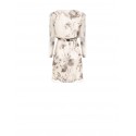 Short Dress in Ultralight Fabric with Sequins and a Crossed V-Neckline by Rinascimento
