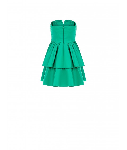 Robe courte pour petite fille en coton avec corsage froncé, style Rinascimento