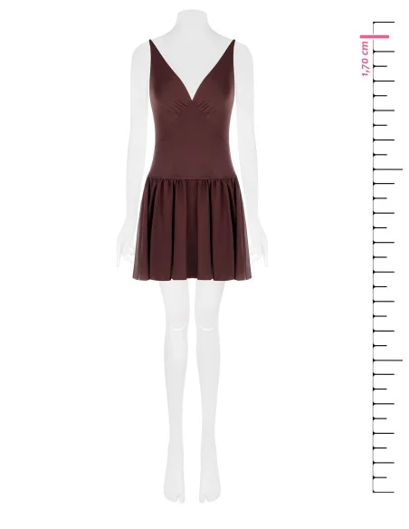 Short-sleeved jersey jumpsuit with a Rinascimento-style georgette balloon skirt