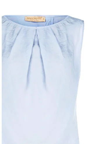 Haut fluide en mélange de viscose froissée avec croisement dans le dos « Rinascimento »